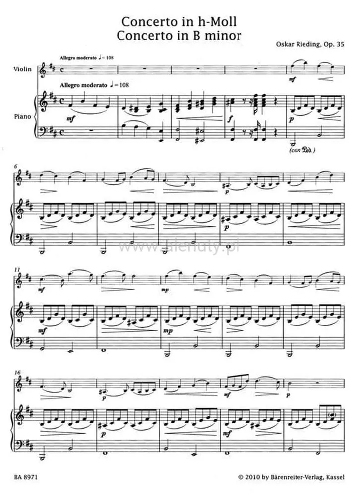 Ćwiczenia na opanowanie chwytu h moll