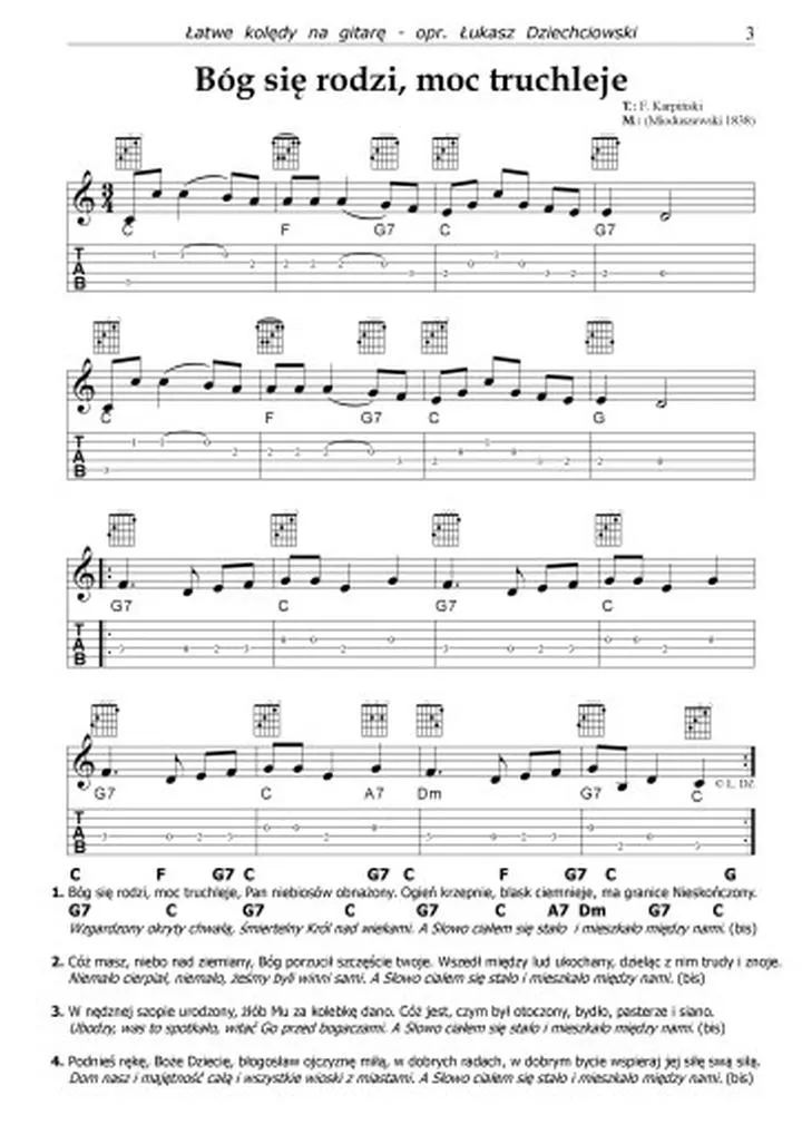 Kolędy na gitarę dla początkujących