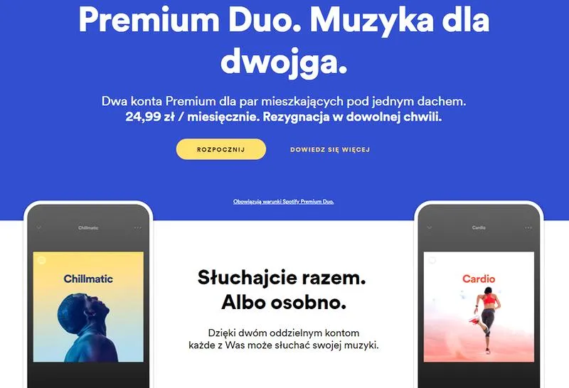 Weryfikacja adresu Spotify